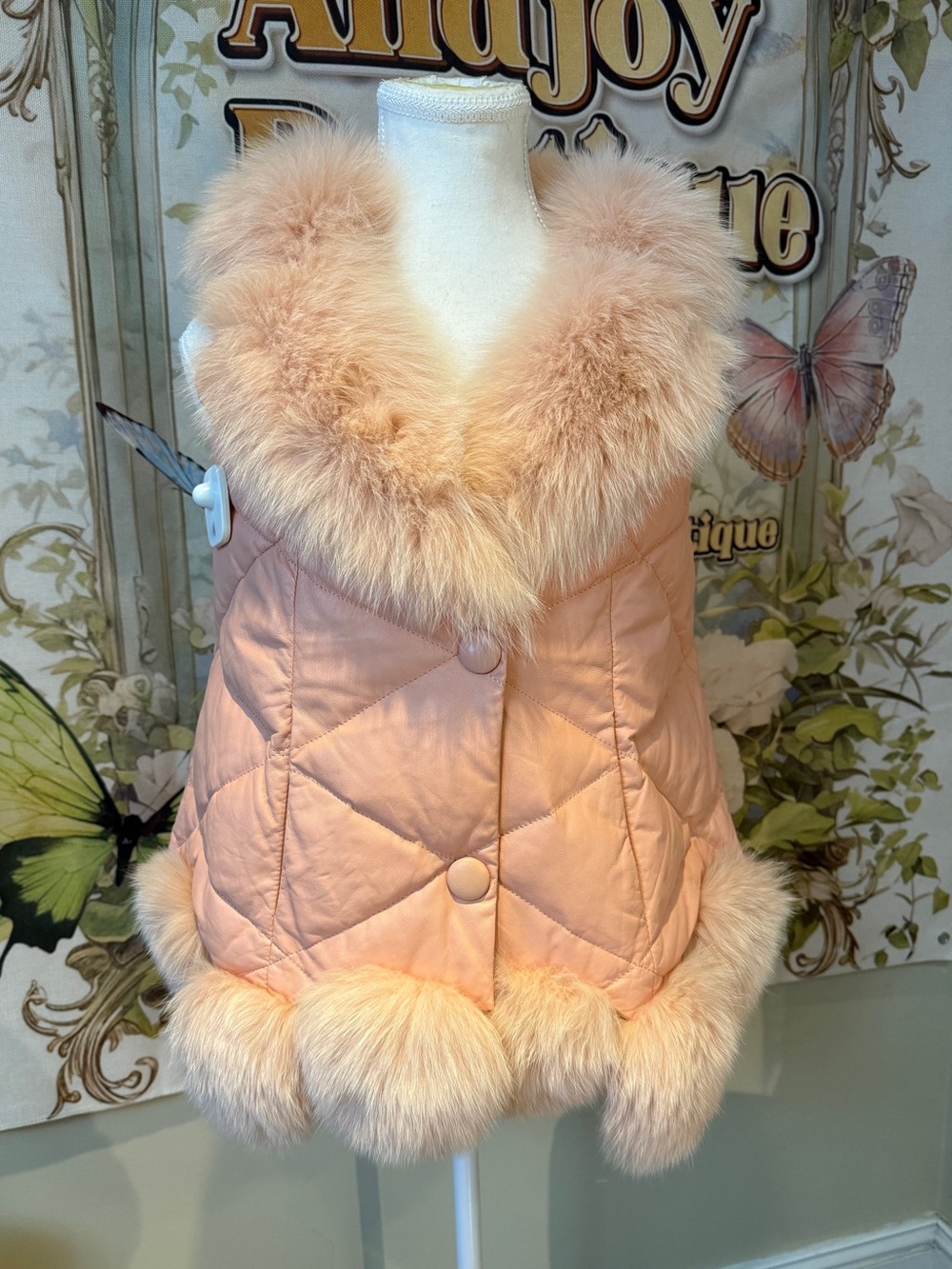 Fox Fur Leather Down Vest